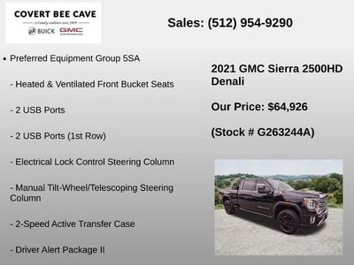 2021 GMC Sierra 2500 HD Crew Cab Standard Box 4-Wheel Drive Denali