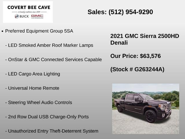 2021 GMC Sierra 2500 HD Crew Cab Standard Box 4-Wheel Drive Denali