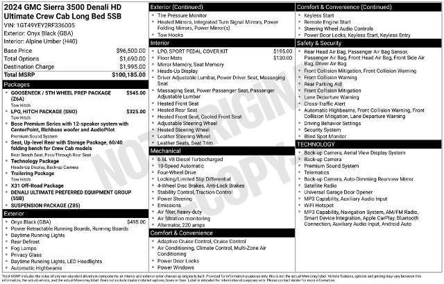 2024 GMC Sierra 3500HD Crew Cab Long Box 4-Wheel Drive Denali Ultimate