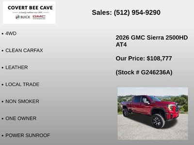 2026 GMC Sierra 2500 HD Crew Cab Standard Box 4-Wheel Drive AT4