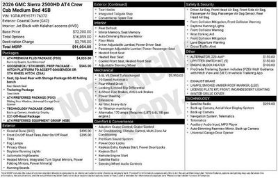 2026 GMC Sierra 2500 HD Crew Cab Standard Box 4-Wheel Drive AT4