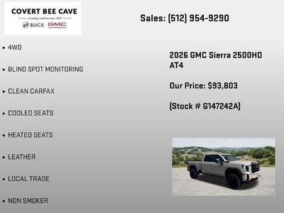 2026 GMC Sierra 2500 HD Crew Cab Standard Box 4-Wheel Drive AT4