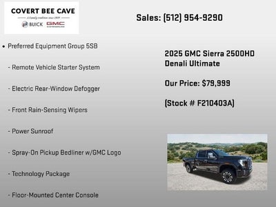 2025 GMC Sierra 2500 HD Crew Cab Standard Box 4-Wheel Drive Denali Ultimate