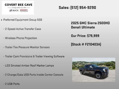 2025 GMC Sierra 2500 HD Crew Cab Standard Box 4-Wheel Drive Denali Ultimate