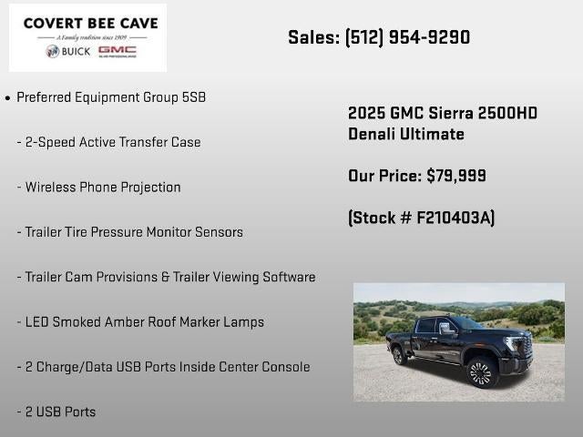 2025 GMC Sierra 2500 HD Crew Cab Standard Box 4-Wheel Drive Denali Ultimate