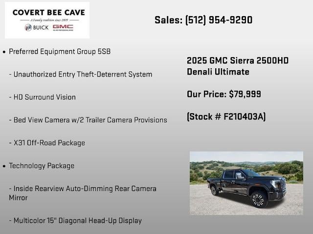 2025 GMC Sierra 2500 HD Crew Cab Standard Box 4-Wheel Drive Denali Ultimate