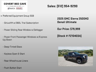 2025 GMC Sierra 2500 HD Crew Cab Standard Box 4-Wheel Drive Denali Ultimate