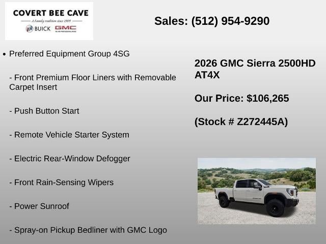 2026 GMC Sierra 2500 HD Crew Cab Standard Box 4-Wheel Drive AT4X