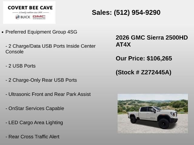 2026 GMC Sierra 2500 HD Crew Cab Standard Box 4-Wheel Drive AT4X
