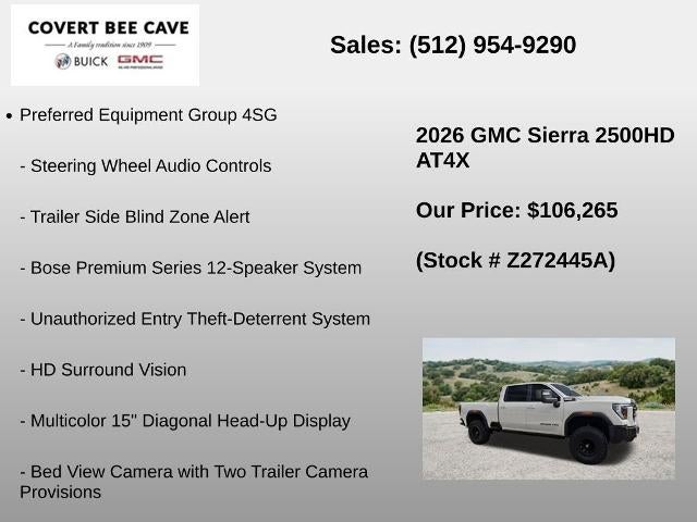 2026 GMC Sierra 2500 HD Crew Cab Standard Box 4-Wheel Drive AT4X