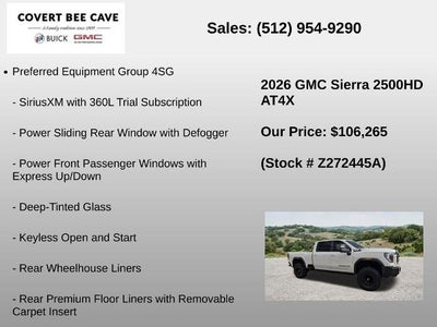 2026 GMC Sierra 2500 HD Crew Cab Standard Box 4-Wheel Drive AT4X