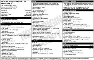 2015 GMC Canyon Crew Cab Short Box 4-Wheel Drive SLT