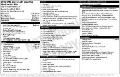 2025 GMC Canyon Crew Cab Short Box 4-Wheel Drive AT4