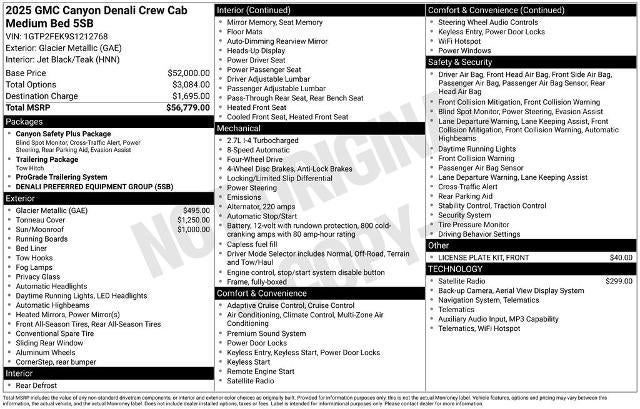 2025 GMC Canyon Crew Cab Short Box 4-Wheel Drive Denali