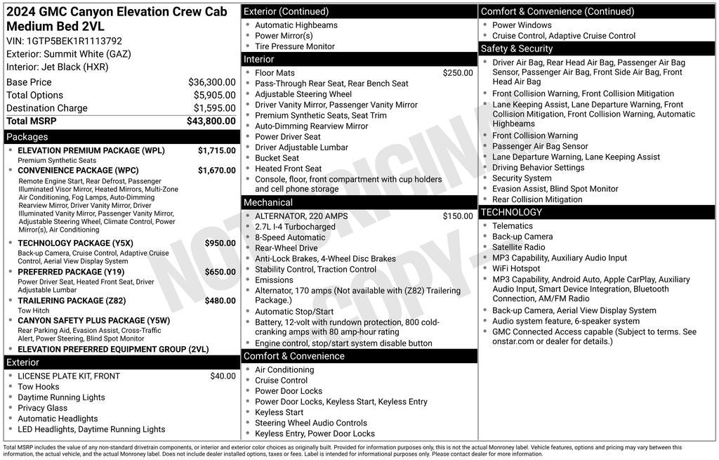 2024 GMC Canyon Elevation