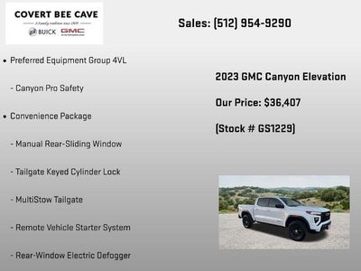 2023 GMC Canyon Crew Cab Short Box 4-Wheel Drive Elevation