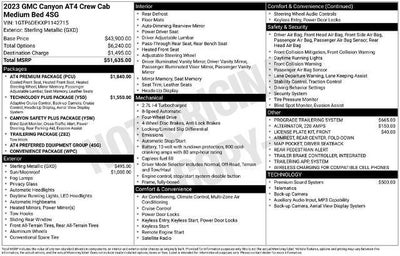 2023 GMC Canyon Crew Cab Short Box 4-Wheel Drive AT4