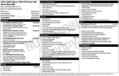 2021 GMC Sierra 1500 Crew Cab Short Box 4-Wheel Drive AT4
