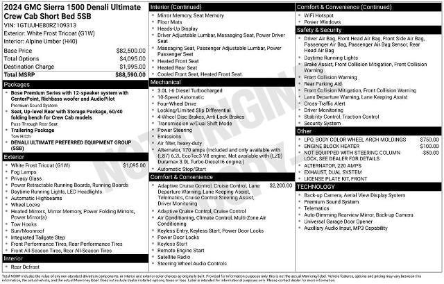 2024 GMC Sierra 1500 Crew Cab Short Box 4-Wheel Drive Denali Ultimate