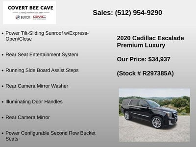 2020 Cadillac Escalade RWD Premium Luxury
