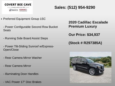 2020 Cadillac Escalade RWD Premium Luxury