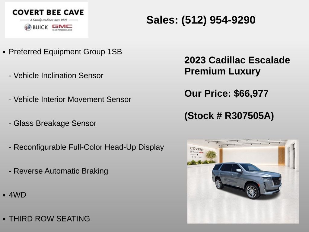 2023 Cadillac Escalade 4WD Premium Luxury