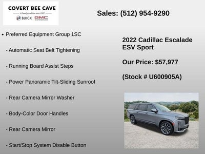 2022 Cadillac Escalade ESV 4WD Sport