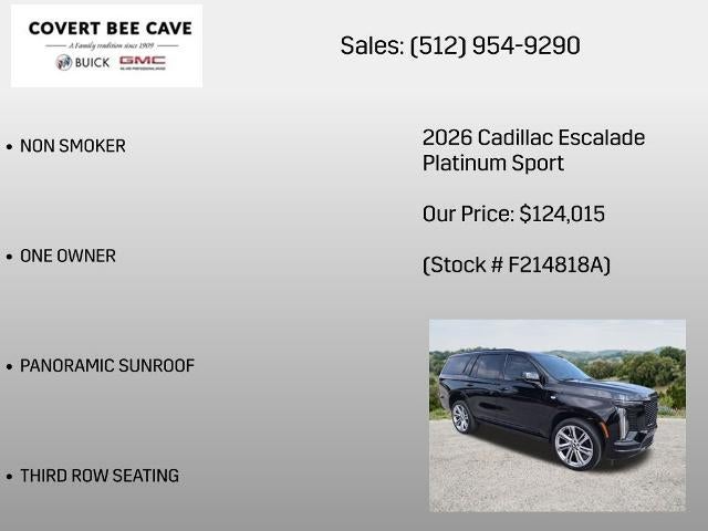 2026 Cadillac Escalade 4WD Platinum Sport