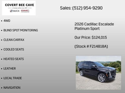 2026 Cadillac Escalade 4WD Platinum Sport