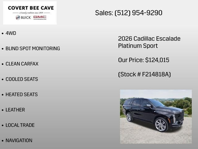 2026 Cadillac Escalade 4WD Platinum Sport