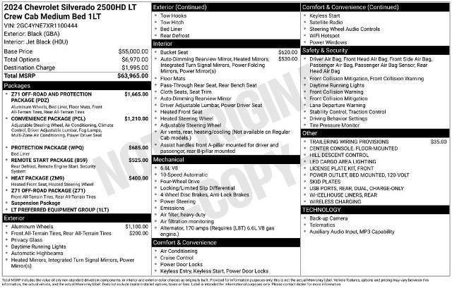 2024 Chevrolet Silverado 2500 HD Crew Cab Standard Box 4-Wheel Drive LT