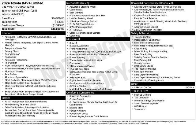 2024 Toyota RAV4 Limited FWD (Natl)