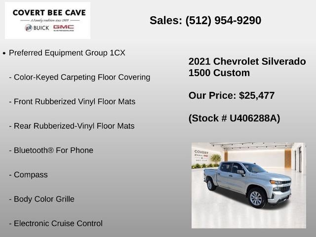 2021 Chevrolet Silverado 1500 Crew Cab Short Box 2-Wheel Drive Custom