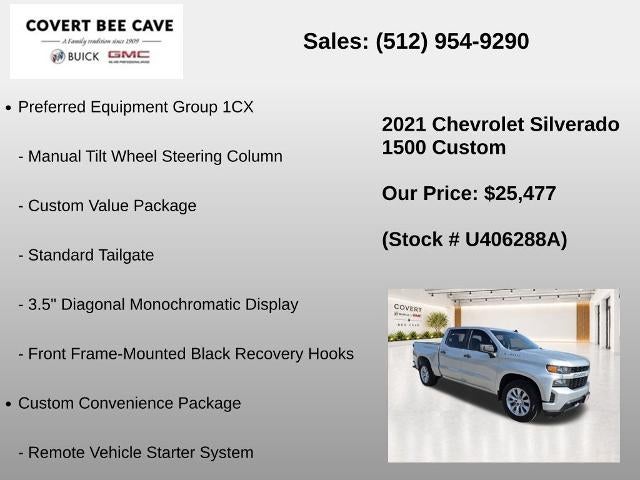 2021 Chevrolet Silverado 1500 Crew Cab Short Box 2-Wheel Drive Custom