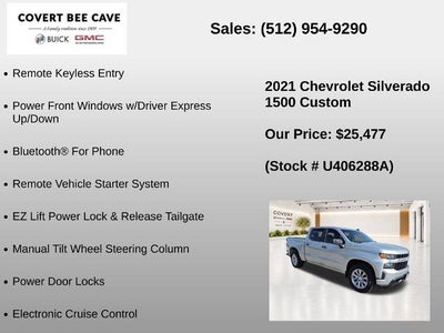 2021 Chevrolet Silverado 1500 Crew Cab Short Box 2-Wheel Drive Custom