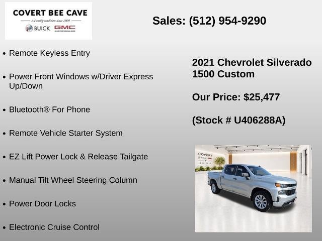 2021 Chevrolet Silverado 1500 Crew Cab Short Box 2-Wheel Drive Custom