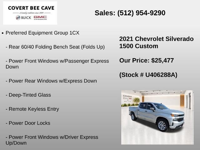 2021 Chevrolet Silverado 1500 Crew Cab Short Box 2-Wheel Drive Custom