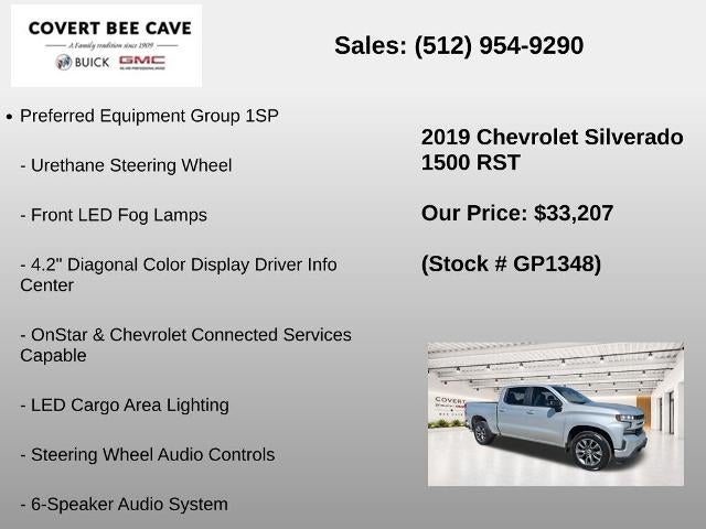 2019 Chevrolet Silverado 1500 Crew Cab Short Box 2-Wheel Drive RST