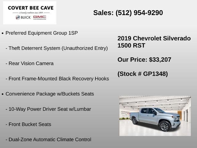 2019 Chevrolet Silverado 1500 Crew Cab Short Box 2-Wheel Drive RST