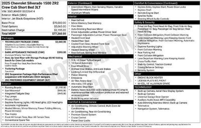 2025 Chevrolet Silverado 1500 Crew Cab Short Box 4-Wheel Drive ZR2
