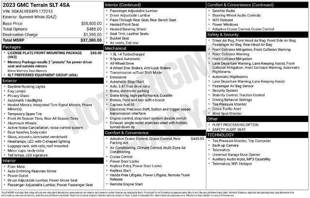 2023 GMC Terrain AWD 4dr SLT