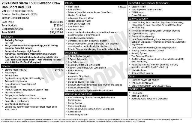 2024 GMC Sierra 1500 Crew Cab Short Box 2-Wheel Drive Elevation
