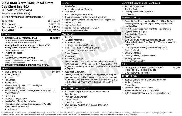 2023 GMC Sierra 1500 Crew Cab Short Box 2-Wheel Drive Denali