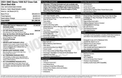 2021 GMC Sierra 1500 Crew Cab Short Box 4-Wheel Drive SLT