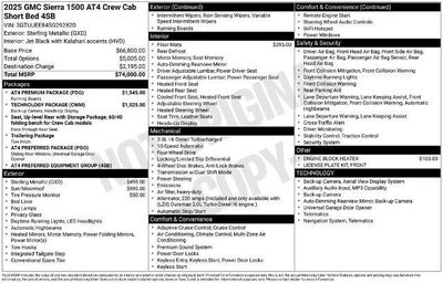 2025 GMC Sierra 1500 Crew Cab Short Box 4-Wheel Drive AT4