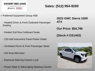 2023 GMC Sierra 1500 Crew Cab Short Box 4-Wheel Drive AT4