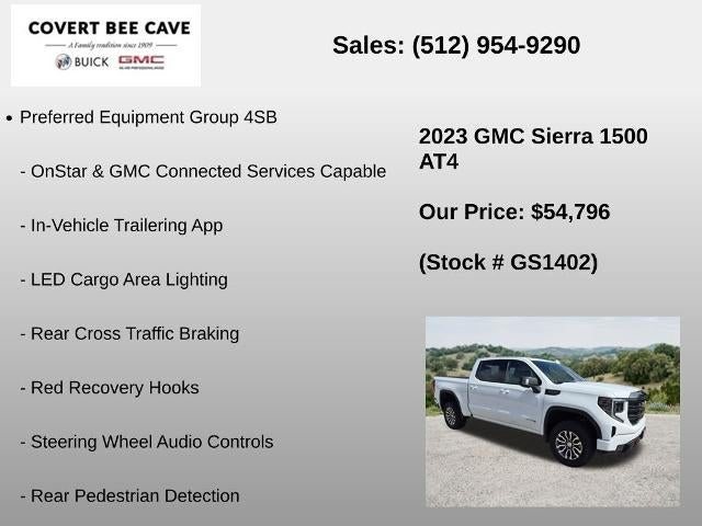 2023 GMC Sierra 1500 Crew Cab Short Box 4-Wheel Drive AT4