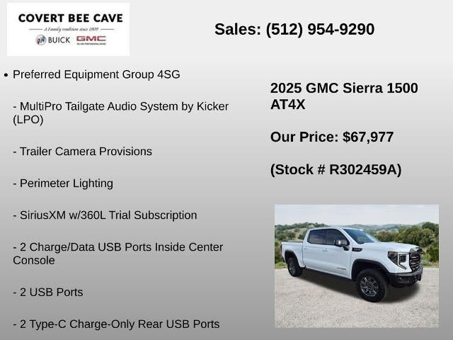 2025 GMC Sierra 1500 Crew Cab Short Box 4-Wheel Drive AT4X