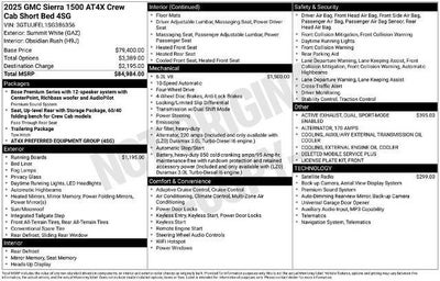 2025 GMC Sierra 1500 Crew Cab Short Box 4-Wheel Drive AT4X