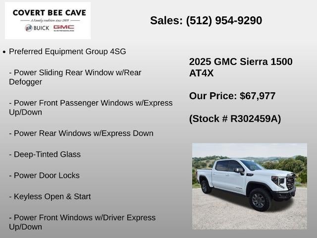 2025 GMC Sierra 1500 Crew Cab Short Box 4-Wheel Drive AT4X